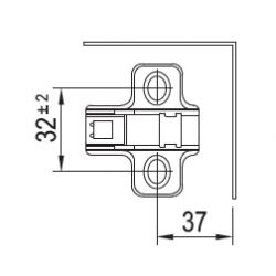 Závěs CLIP +45°, s tlumením