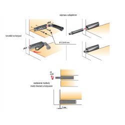 Bezúchytkové otevírání K-Push šedá, s čočkou