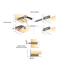Bezúchytkové otevírání K-Push šedá, s magnetem