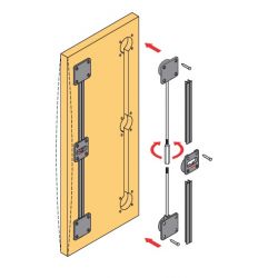 Výztuha posuvných dveří, 2248 mm