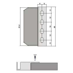 Flexibilní držák relingu, šedý