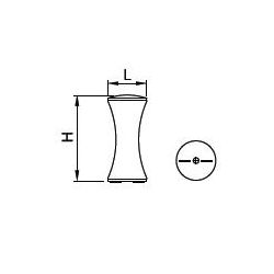knopka Ruza, průměr 16mm, broušený nikl