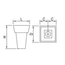 knopek Enza US003, lesklý chrom