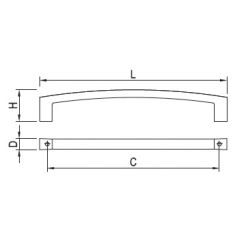 madlo Enza US004, lesklý chrom
