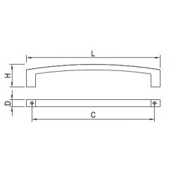 madlo Enza US001, lesklý chrom