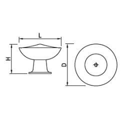 knopka Country, starobronz/ porcelán béžový
