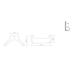 věšák Extendo, matný nikl