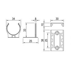 Šroubovací klips k nožičce SCILM