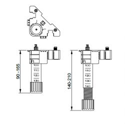 Rektifikační nožička FENNEL, s kolíki