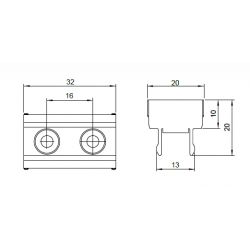 Upevňovací element pro nožičky FENNEL, nalepovací