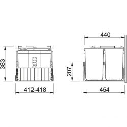 Sorter 300-45, 2x 22 L