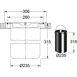 Koš KEA E12, horní montáž