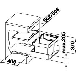 BLANCO koš FLEXON II 60/2