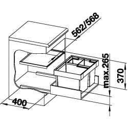 BLANCO koš FLEXON II XL 60/3