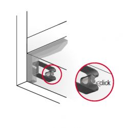 Protikus držáka soklu pro šatní skříňe, kovový