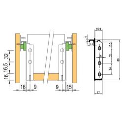 METABOX - šedý, výška 150 mm