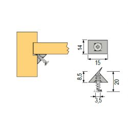 Úhelník spojovací, transparentní