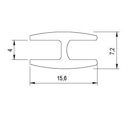Spojovací profil P04 (na sololit)