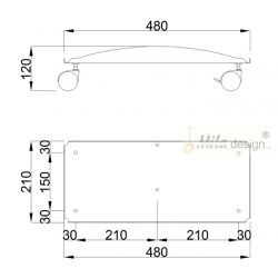 Vozík pod počítač, kovový ST101