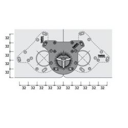Stolní noha Efui, hliník