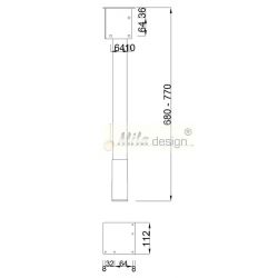 Rohová noha pro kabelový kanál ST201GK/90°