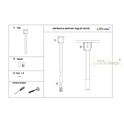 Rohová noha pro kabelový kanál ST201GK/135°