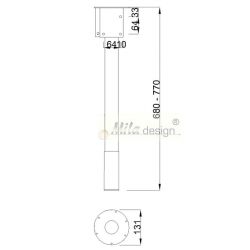 Rohová noha pro kabelový kanál ST201GK/135°
