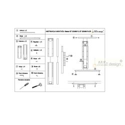 Stolní podnož ST223/60R, výškově nastavitelná