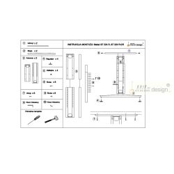 Stolní podnož ST224R, výškově nastavitelná