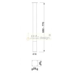 Rohová noha ST501 + úchyt ST955 4x90°, výškově nastavitelná