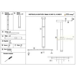 Stolní podnož Linear LN3403R, výškově nastavitelná