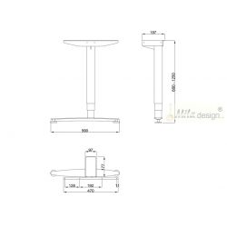 Stolní podnož Linear LN3303EL, výšk. nast. s elektropohonem