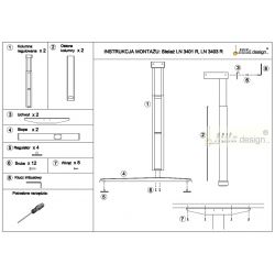 Stolní podnož Linear LN3401EL, výšk. nast. s elektropohonem