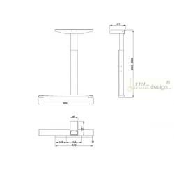 Stolní podnož Linear LN3401EL, výšk. nast. s elektropohonem