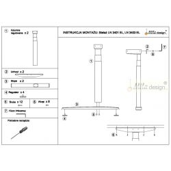 Stolní podnož Linear LN3403EL, výšk. nast. s elektropohonem