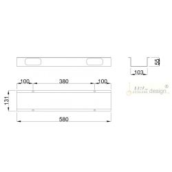 Závěsný kabelový kanál pro řadu Linear, 580 mm