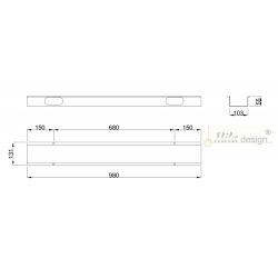 Závěsný kabelový kanál pro řadu Linear, 980 mm