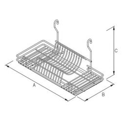 Závěsný odkapávač na nádobí, PVC tácka