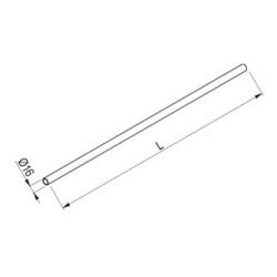 Relingová tyč Ø16, 1000 mm