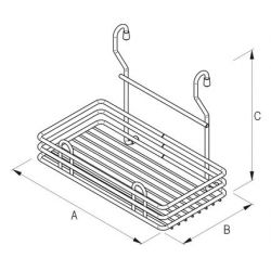 Závěsny koš jednopolicový malý R-023