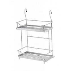 Závěsny koš dvoupolicový, chrom