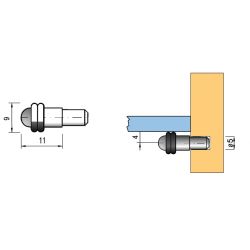 Podpěrka na sklo MV05