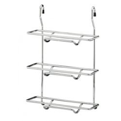 Závěsny koš na láhve třípolicový, chrom