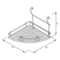 Závěsný koš rohový