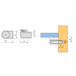 Přísavka police MV02, transparentní