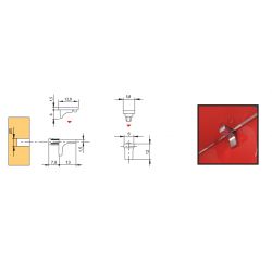 Policová podpěra K LINE GLASS, pro skleněné police
