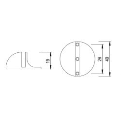 Podpěra na skleněné police Elina