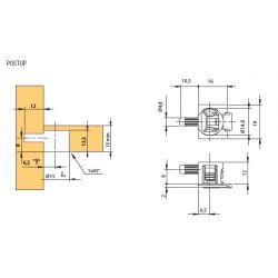 Policová podpěra Unico trn, 5 mm