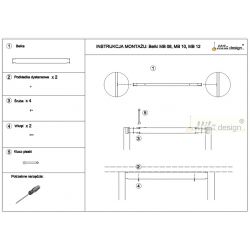 Spojovací tyč pro MOBILAR a MOBI-Q, bílá