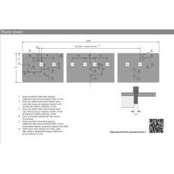 Hliníková vrtací šablona Accura, 1000 mm